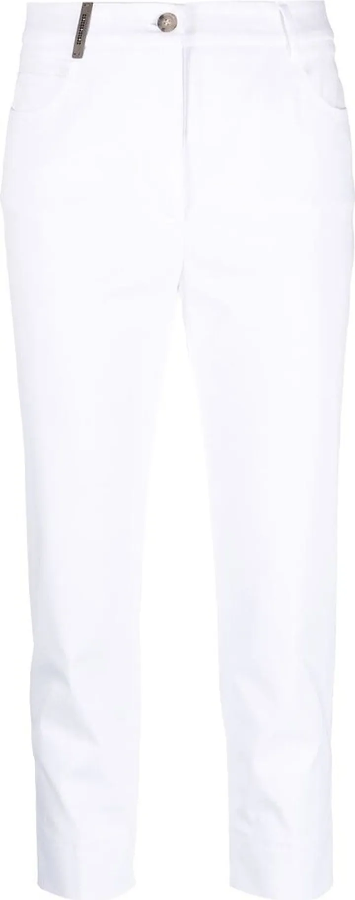 Cropped Slim-Cut Trousers