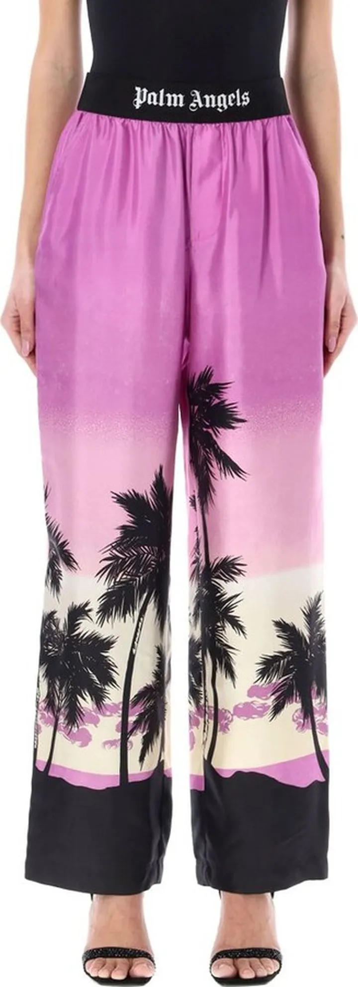 Palm Angels Sunset Printed High Waist Pajama Pants