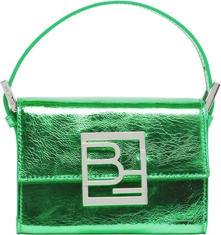 Fran Clover green metallic leather bag