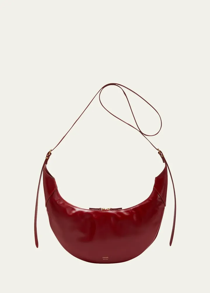 Alessia Medium Zip Leather Crossbody Bag