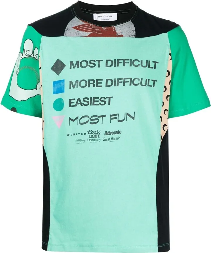 regenerated graphic-print T-shirt
