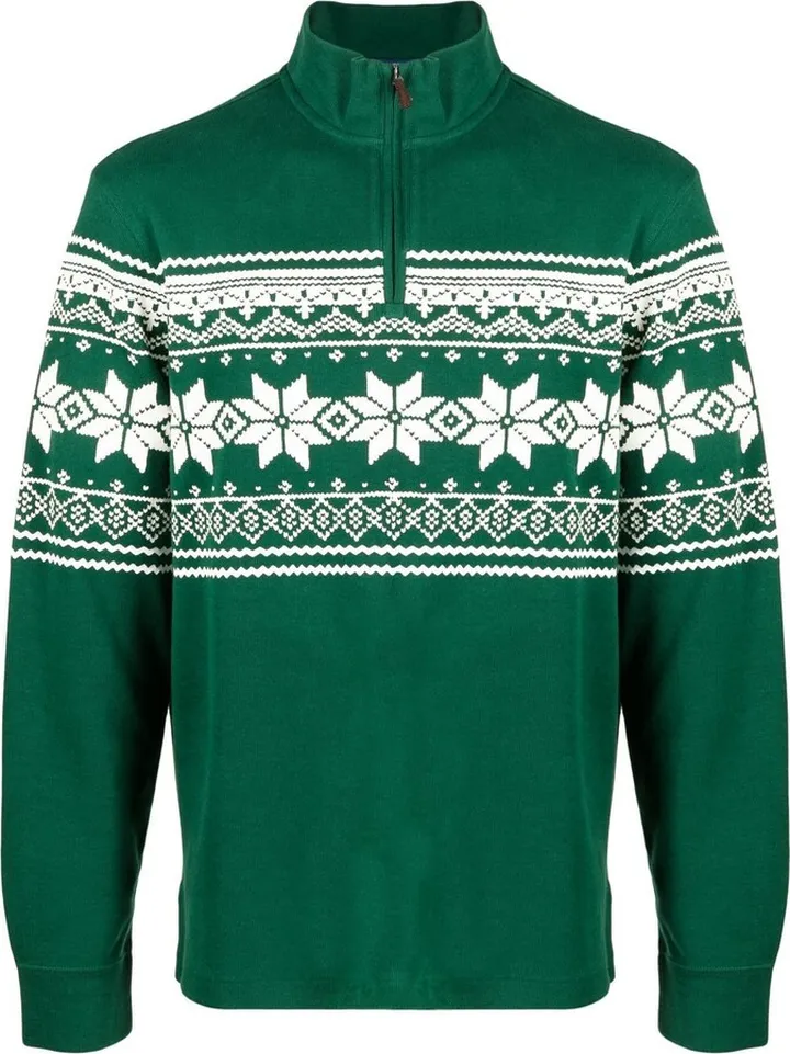 Funnel Neck Zip-Front Jumper