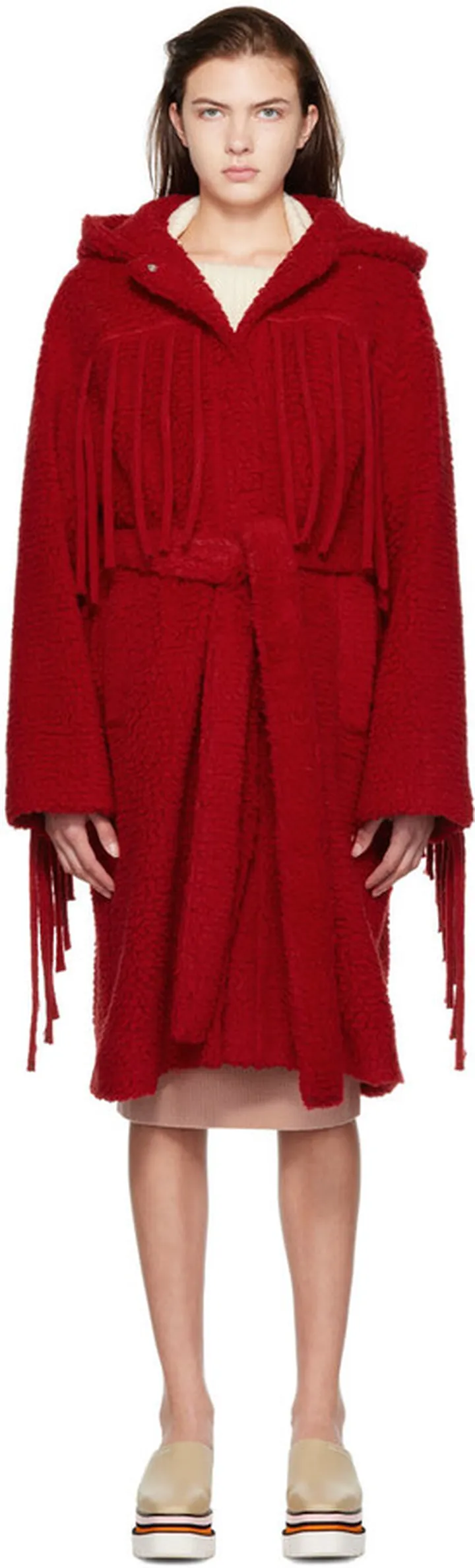Stella McCartney Red Teddy Coat