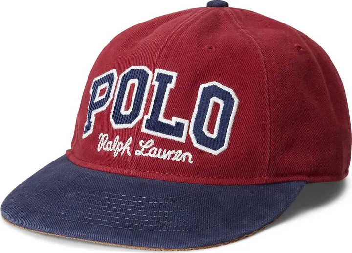 Logo Twill Ball Cap Hat Burgundy