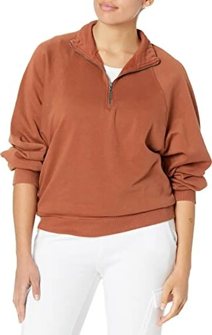 Lucky Brand Women's Sueded Fleece Half Zip