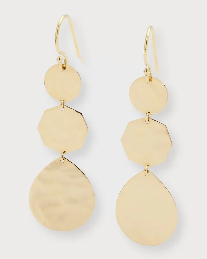 Small Crinkle Crazy 8's Earrings in 18K Gold
