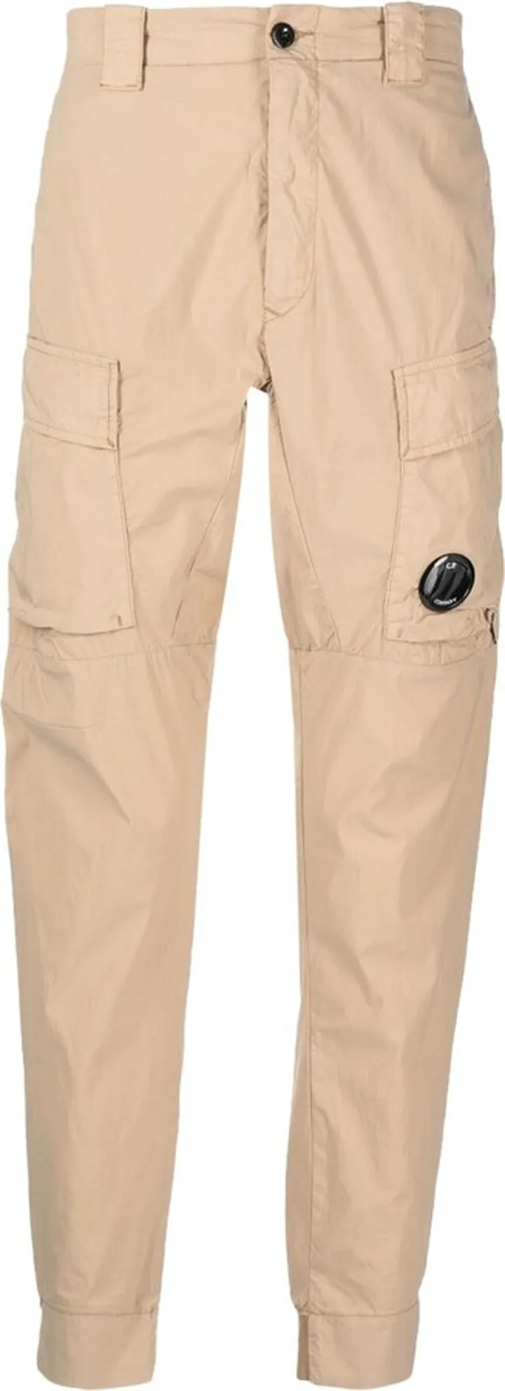 Lens-Detail Straight-Leg Trousers