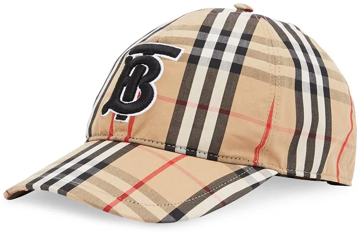 TB monogram Vintage Check cap