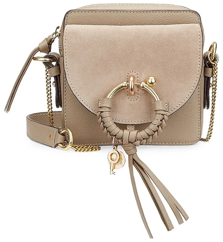 Mini Joan Suede & Leather Crossbody Bag
