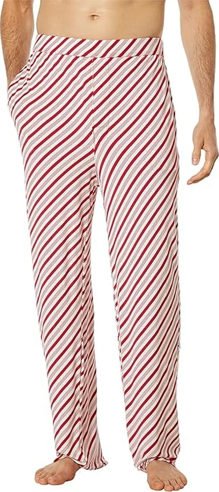 Kickee Pants Pajama Pants (Crimson Candy Cane Stripe) Men's Pajama