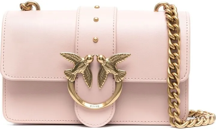 Logo-Plaque Leather Shoulder Bag