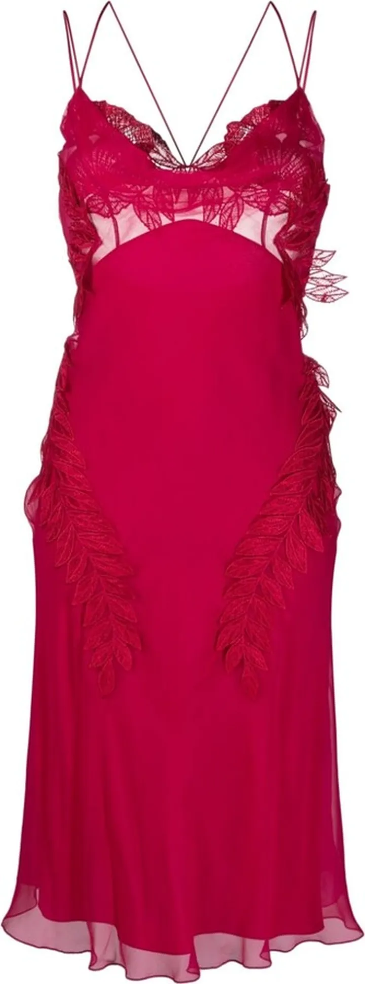 Embroidered Silk Midi Dress