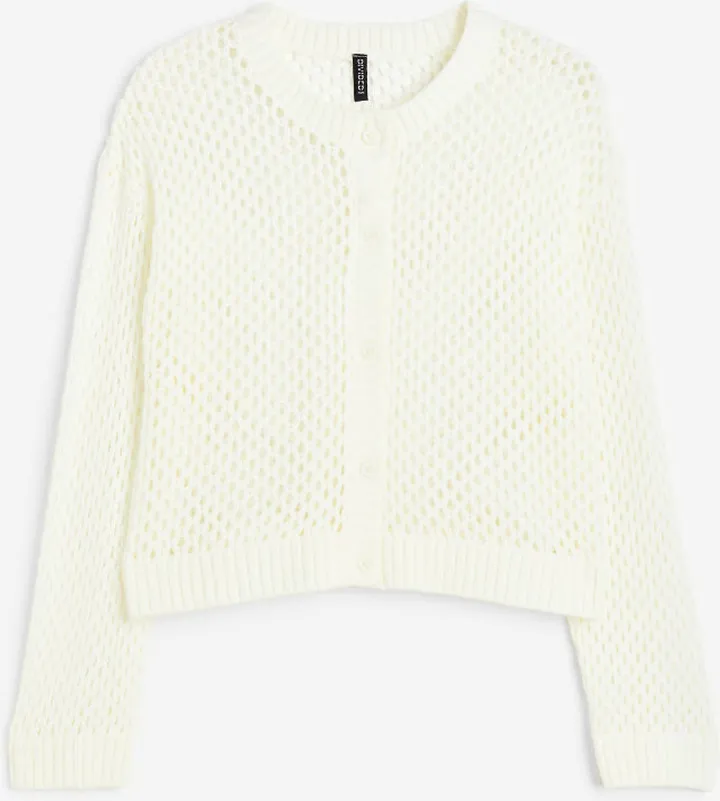 Hole-knit Cardigan