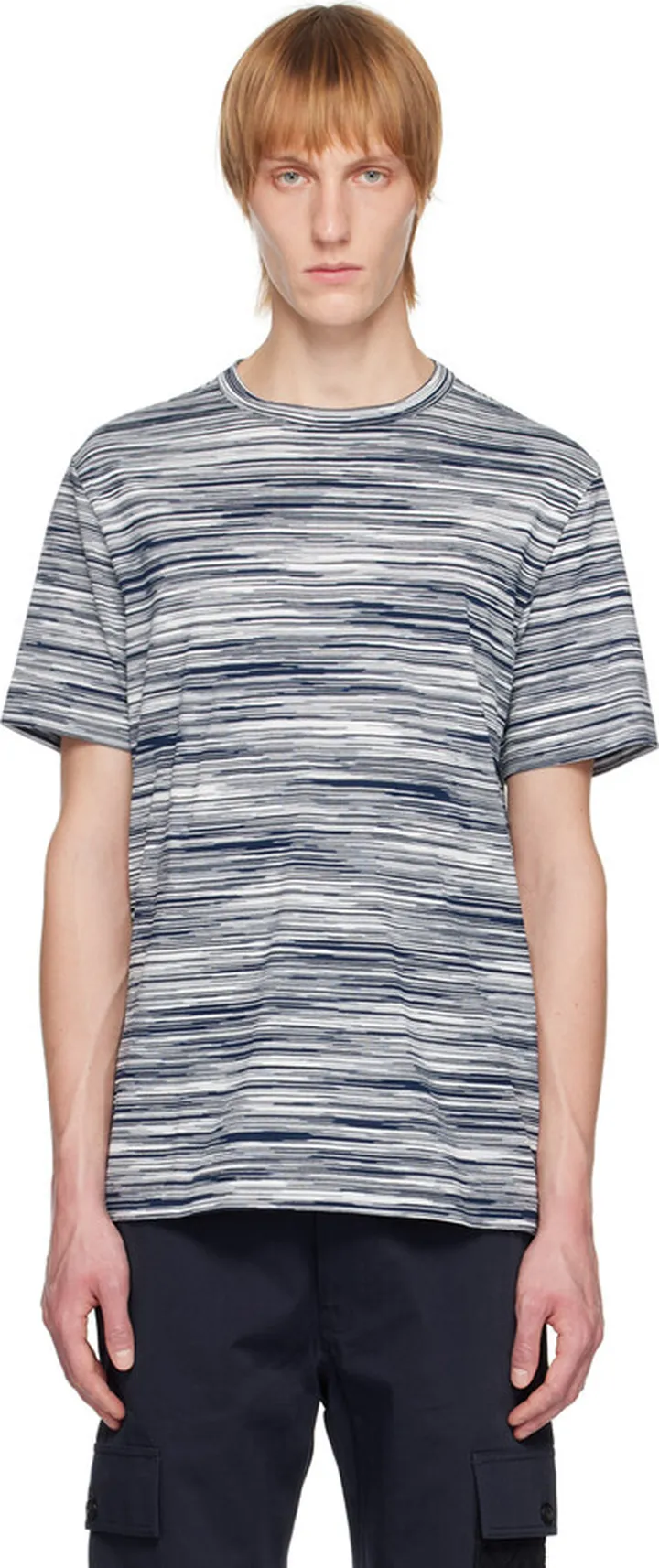 Missoni Navy & White Striped T-Shirt