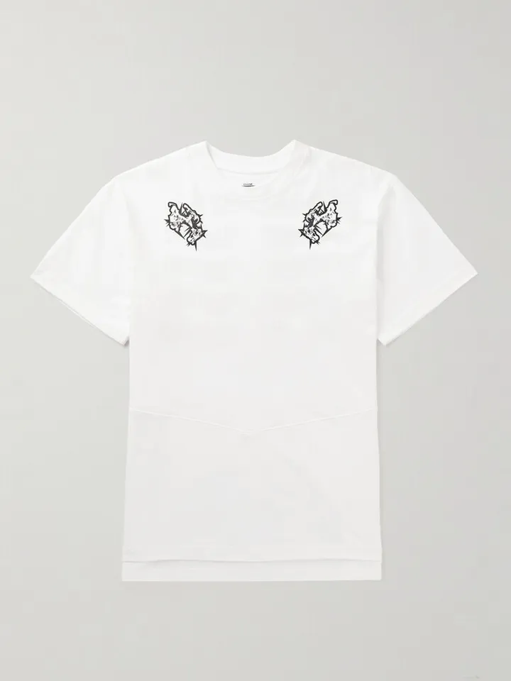 Printed Layered Cotton-Jersey T-Shirt
