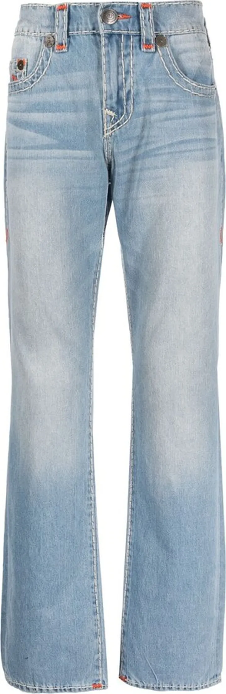 Embroidered-Logo Lose-Fit Jeans