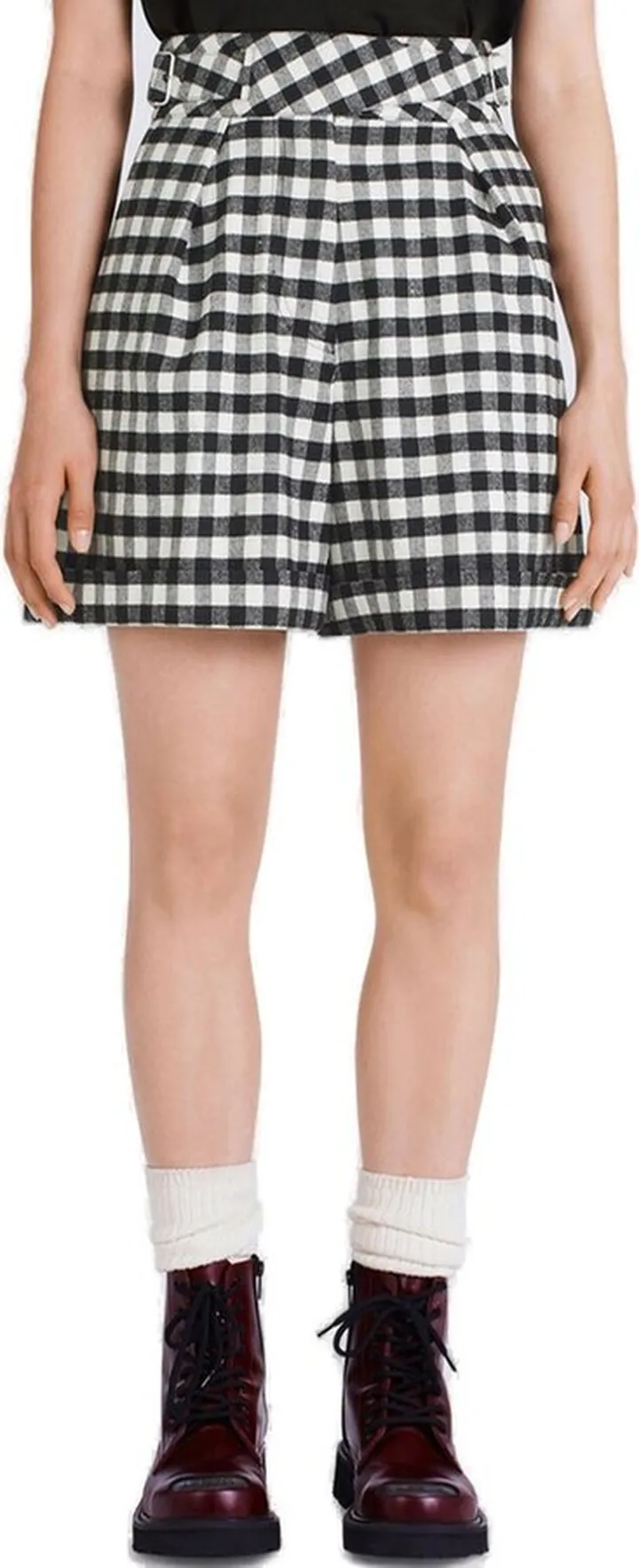 Kenzo Gingham High-Waist Shorts