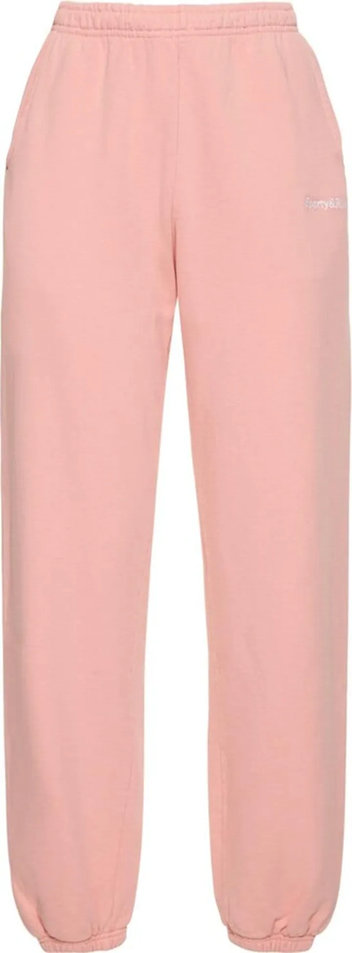 Serif embroidered cotton sweatpants