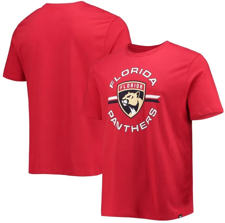 Men's '47 Brand Red Florida Panthers Assist Super Rival T-shirt