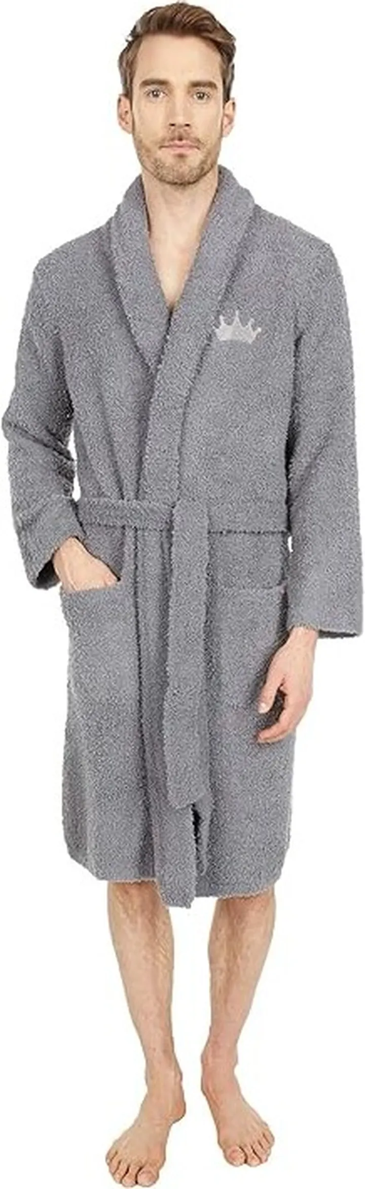 Barefoot Dreams CozyChic(r) Disney Robe (Graphite) Men's Clothing