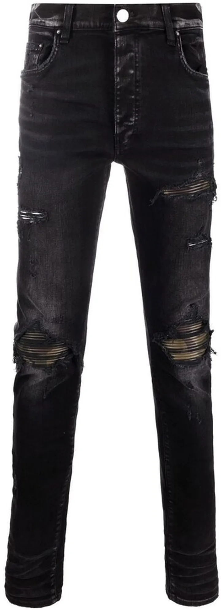 Ripped-Detail Skinny Jeans