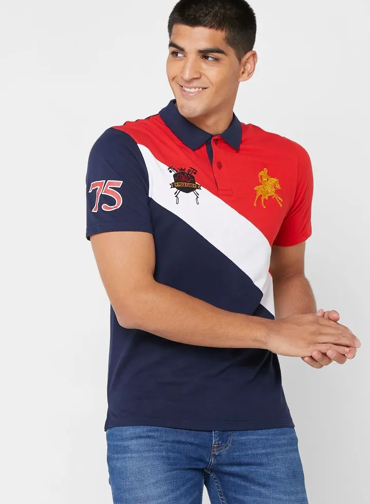 Colourblock Polo Shirt