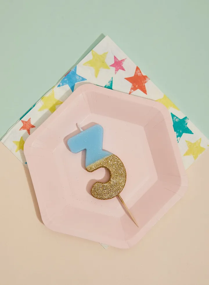 We Heart Birthdays Glitter Number Candle 3