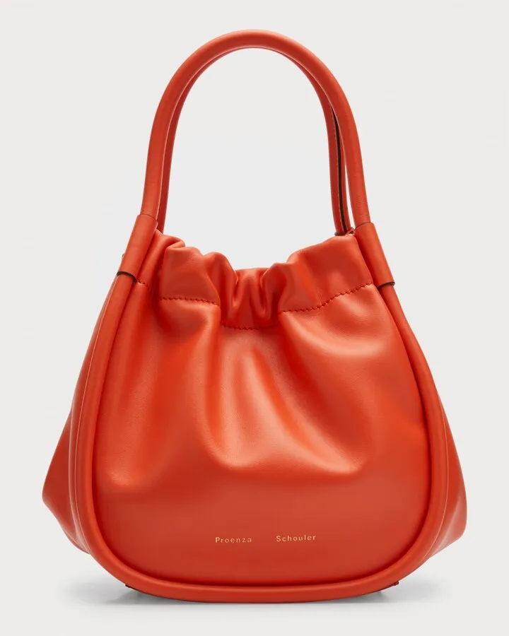 Ruched Top Handle Tote Bag