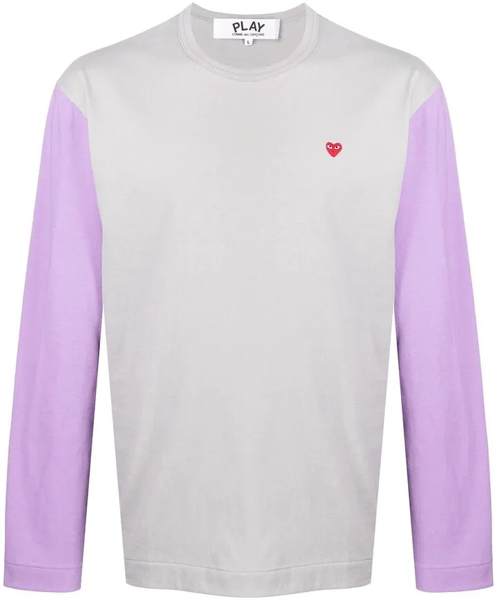 colour-block long-sleeve T-shirt