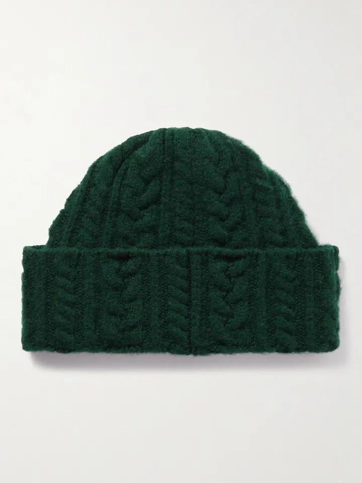 Festival Cable-Knit Lambswool Beanie