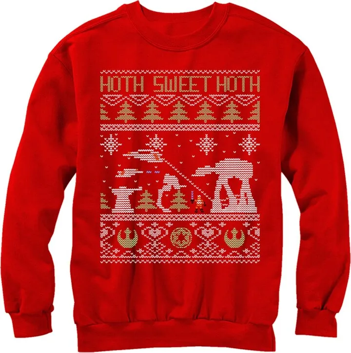 Men's Star Wars Ugly Christmas Hoth Sweet Hoth Sweatshirt - Red - Large
