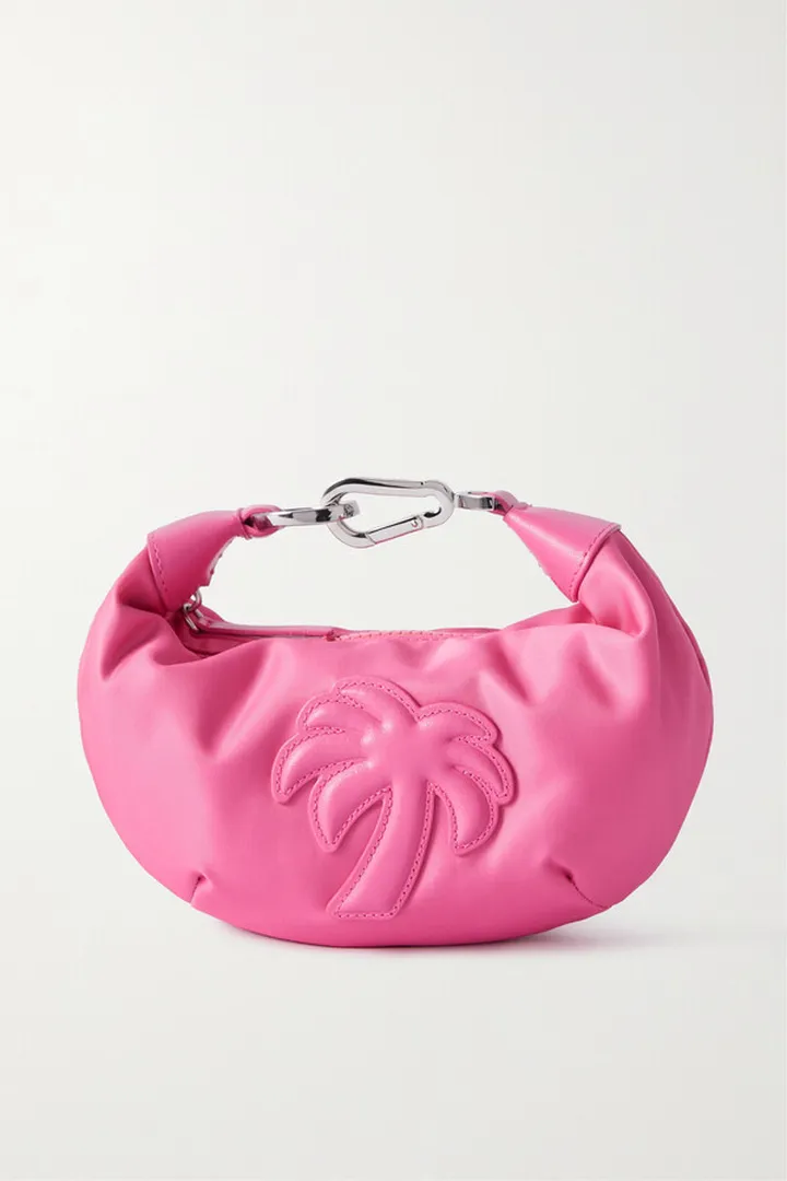 Palm Angels - Appliquéd Leather-trimmed Shell Tote - Pink