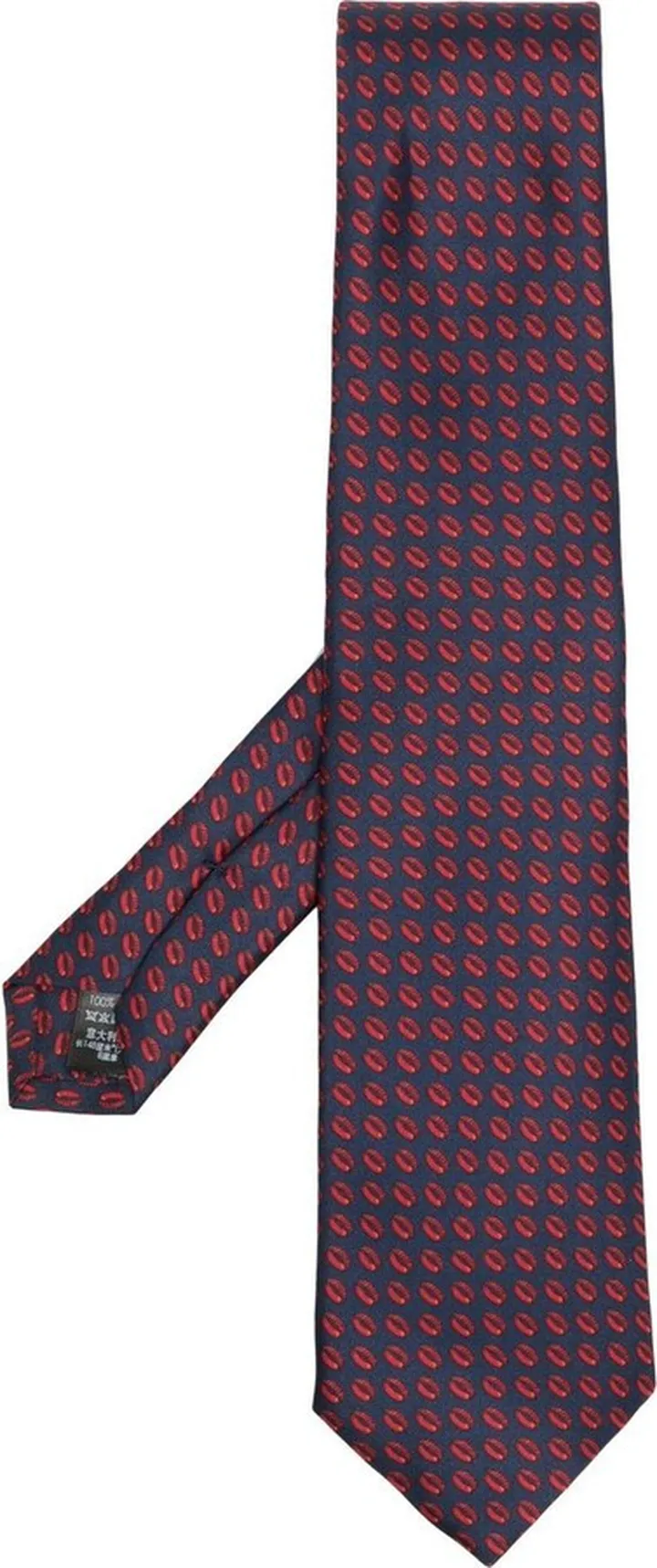 Ring-Print Silk Tie