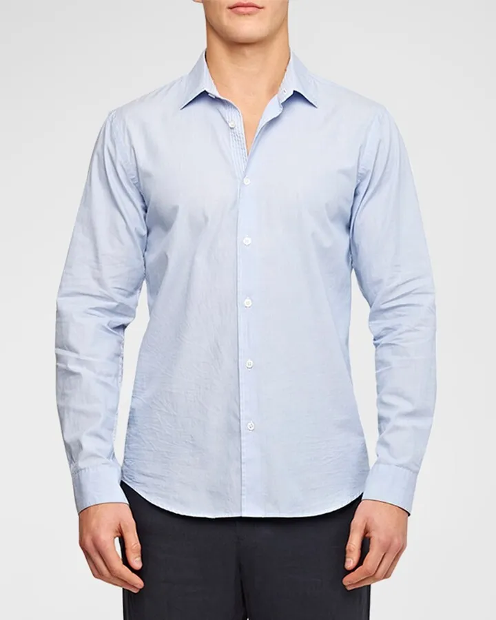 Men's Giles Solid Chainstitch Sport Shirt