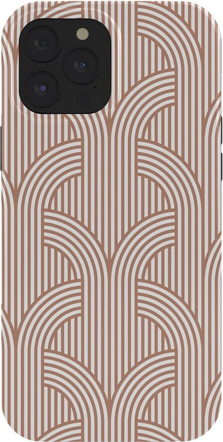 Marta Barragan Camarasa Terracotta retro lines Tough iPhone 13 Pro Max Case - Society6