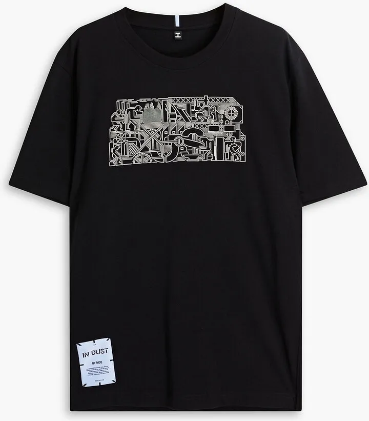 Printed cotton-jersey T-shirt