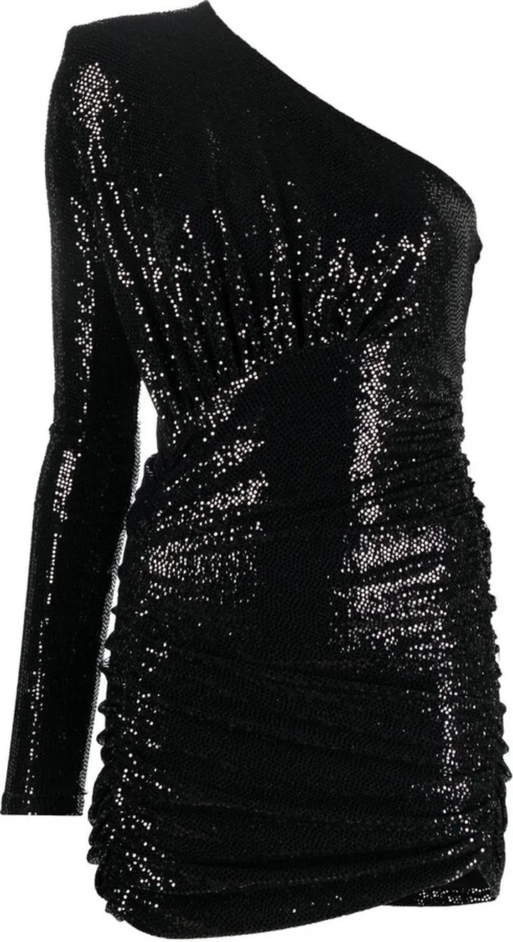 One-Shoulder Sequin-Embellished Minidress
