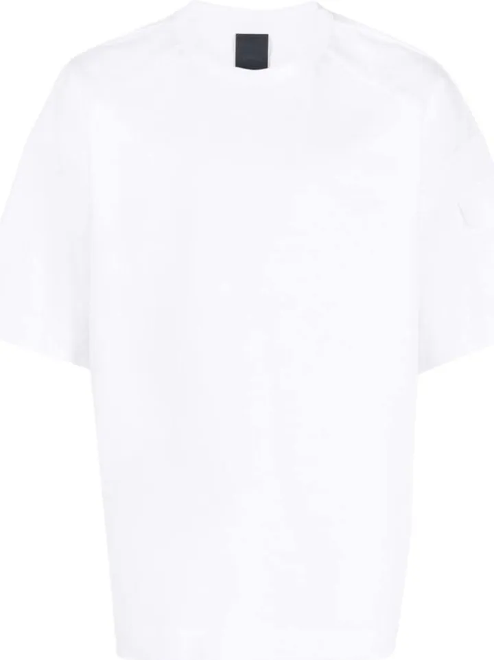 sleeve-pocket cotton T-shirt
