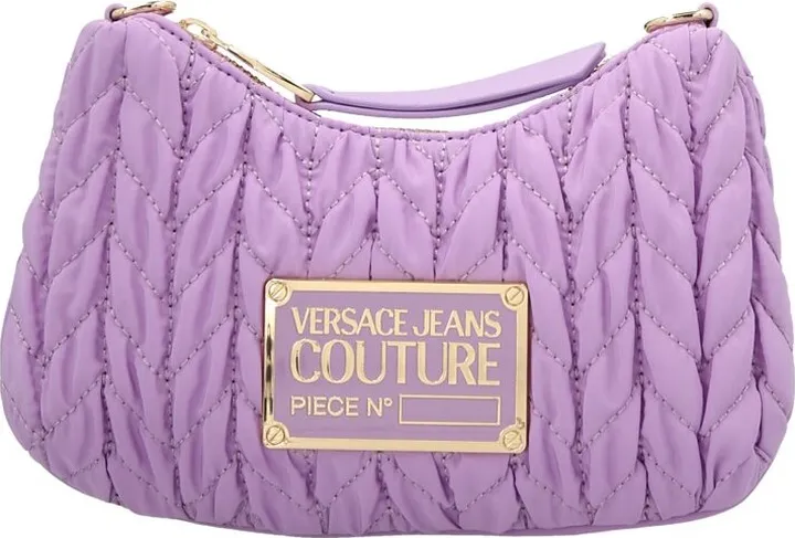 Versace Jeans Couture Logo-Plaque Matelassé Zipped Shoulder Bag