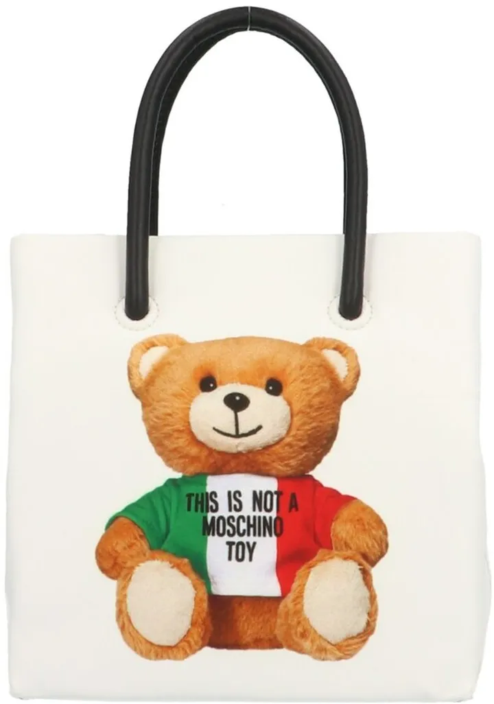 Moschino Italian Teddy Bear Print Tote Bag