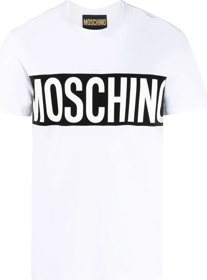 White Logo Print Organic Cotton T-Shirt