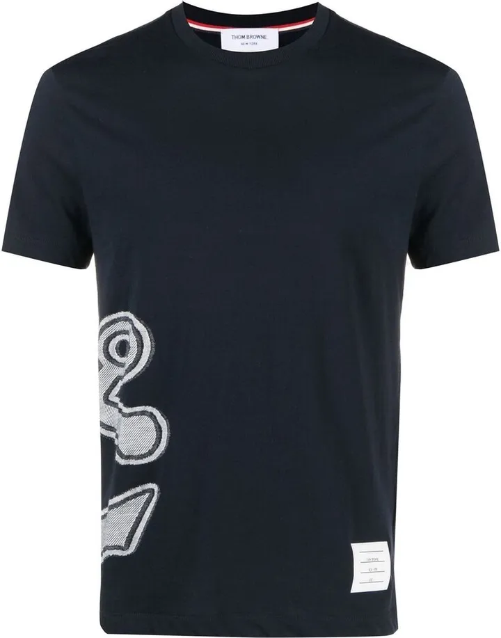 anchor-print jersey T-shirt