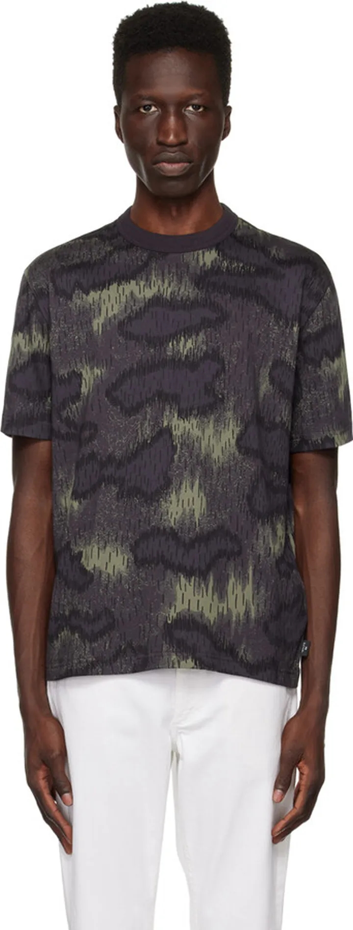 PS by Paul Smith Black & Green Camouflage T-Shirt