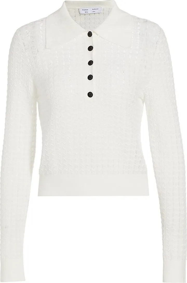 Pointelle Polo Shirt