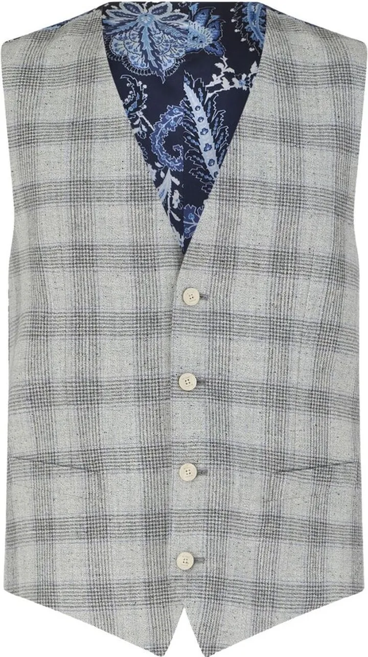 Checked Sleeveless Vest