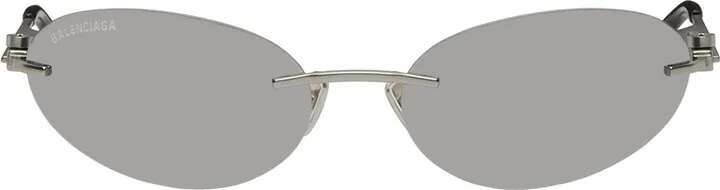 Balenciaga Silver Rimless Sunglasses
