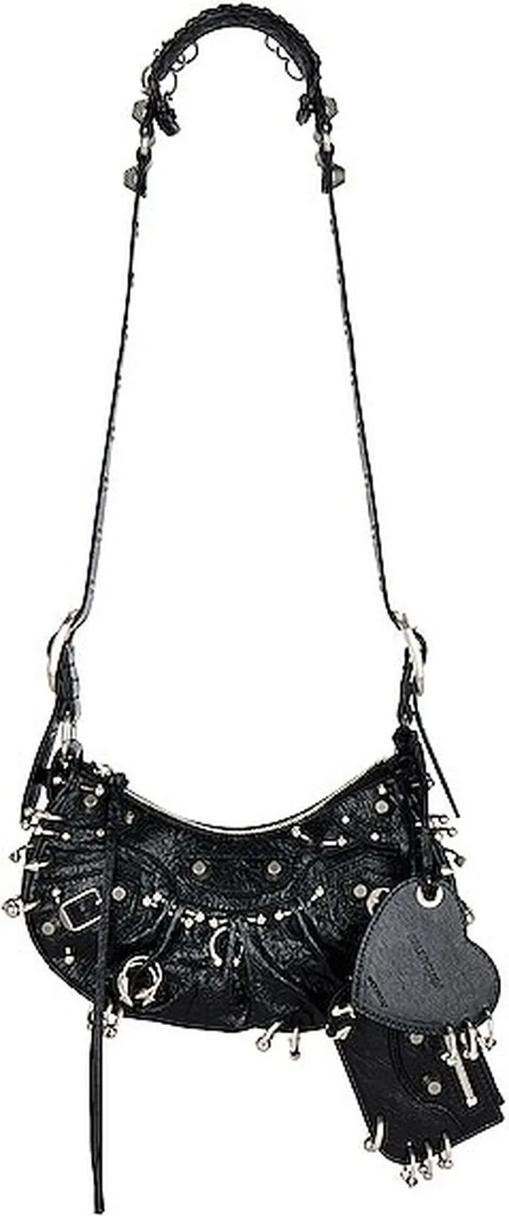 Balenciaga Xs Le Cagole Pierced Shoulder Bag in Black