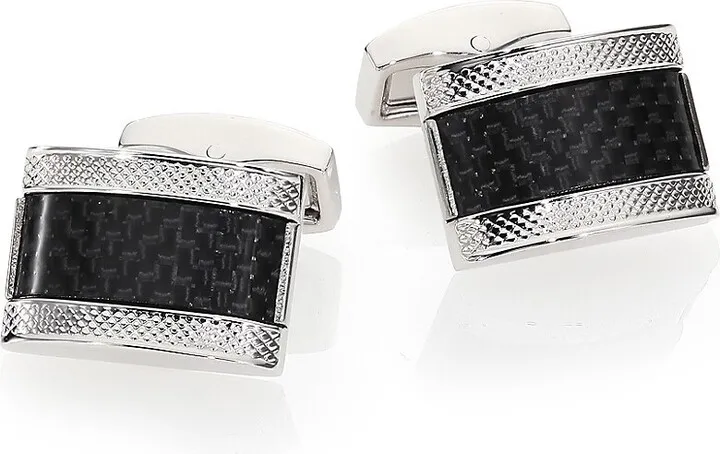 Brass & Carbon Fibre Cuff Links