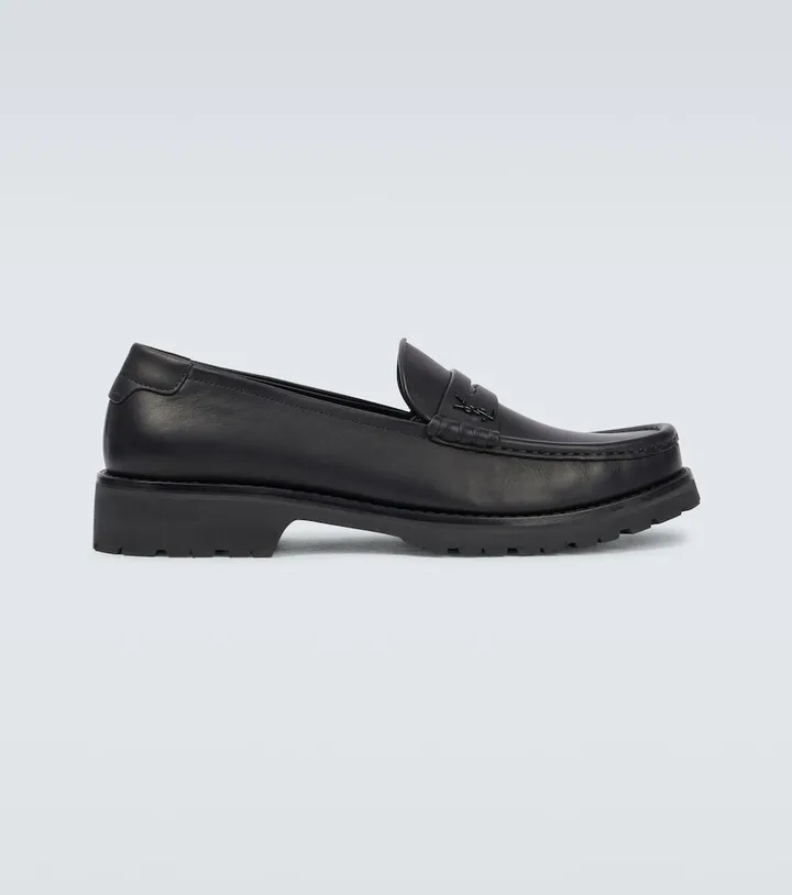 Le Monogram leather loafers