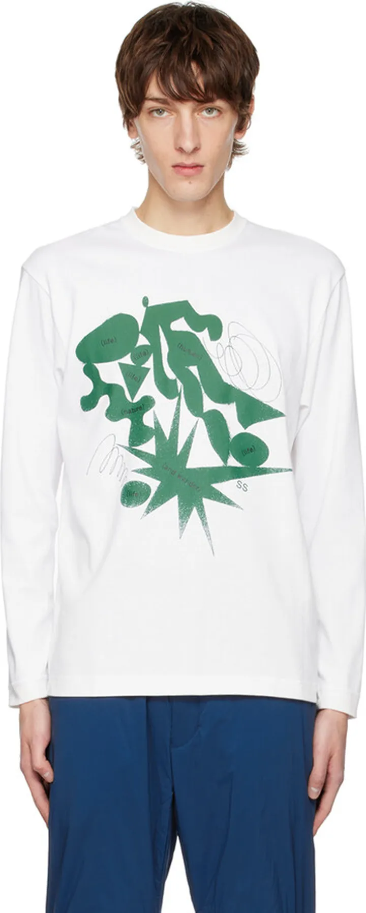 and wander White 'Life Human Nature' Long Sleeve T-Shirt
